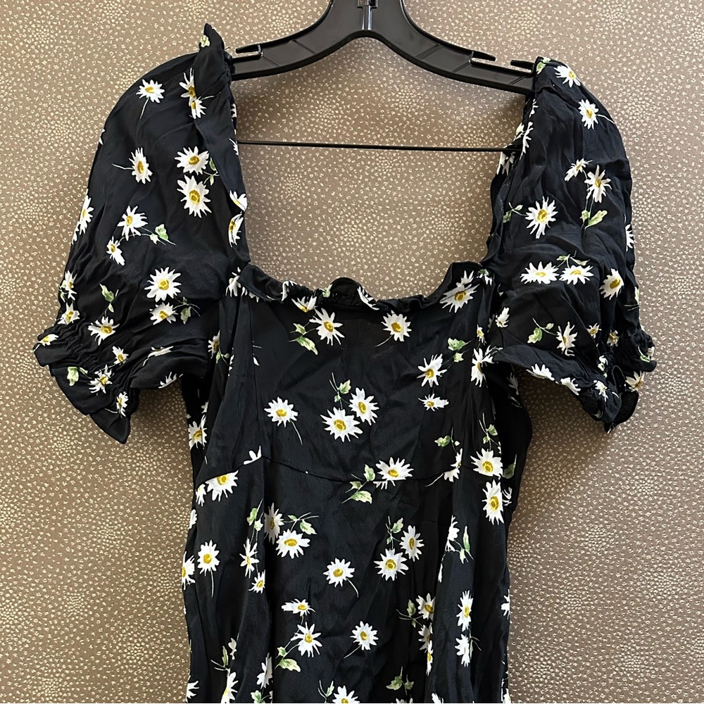 🔥🔥🔥Zara Black Floral Mini Dress - Picture 8 of 10